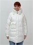Куртка зимняя женская с капюшоном модная белого цвета 7341Bl 2032614475