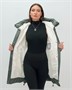 Куртка зимняя женская с капюшоном модная цвета хаки 7653Kh 1230031200