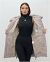 Куртка зимняя женская с капюшоном модная светло-коричневого цвета 7653SK 292483007