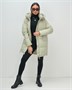 Куртка зимняя женская с капюшоном модная салатового цвета 3193Sl 1033864543