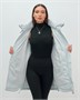 Куртка зимняя женская с капюшоном модная голубого цвета 3193Gl 46215849