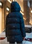 Куртка двубортная женская зимняя с капюшоном черного цвета 7736Ch 1980359538