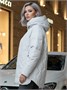 Куртка женская демисезонная с капюшоном серого цвета 1140Sr 289303392