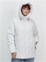 Куртка женская демисезонная с капюшоном серого цвета 1140Sr 289303392