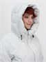 Куртка женская демисезонная с капюшоном серого цвета 1140Sr 289303392