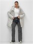 Куртка женская демисезонная с капюшоном серого цвета 1139Sr 930933101