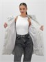 Куртка женская демисезонная с капюшоном серого цвета 1139Sr 930933101
