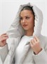 Куртка женская демисезонная с капюшоном серого цвета 1139Sr 930933101