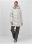 Куртка женская демисезонная с капюшоном серого цвета 1139Sr 930933101