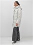 Куртка женская демисезонная с капюшоном серого цвета 1139Sr 930933101