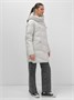 Куртка женская демисезонная с капюшоном серого цвета 1139Sr 930933101
