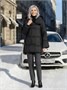 Куртка зимняя женская с большим капюшоном модная черного цвета 7739Ch 59227922