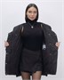 Куртка зимняя женская с большим капюшоном модная черного цвета 7739Ch 59227922