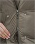 Куртка зимняя женская с большим капюшоном модная коричневого цвета 7739K 1023457635