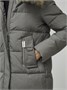 Куртка женская зимняя с мехом енот премиум класса серого цвета 386Sr 1324521716