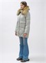 Куртка женская зимняя с мехом енот премиум класса серого цвета 3141Sr 544600556