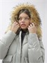 Куртка женская зимняя с мехом енот премиум класса серого цвета 3141Sr 544600556
