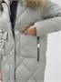 Куртка женская зимняя с мехом енот премиум класса серого цвета 3141Sr 544600556