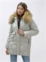 Куртка женская зимняя с мехом енот премиум класса серого цвета 3141Sr 544600556