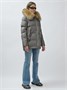 Куртка женская зимняя с мехом енот премиум класса серого цвета 3215Sr 269108868
