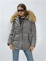 Куртка женская зимняя с мехом енот премиум класса серого цвета 3215Sr 269108868