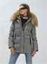 Куртка женская зимняя с мехом енот премиум класса серого цвета 3215Sr 269108868