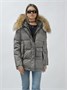 Куртка женская зимняя с мехом енот премиум класса серого цвета 3215Sr 269108868