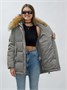 Куртка женская зимняя с мехом енот премиум класса серого цвета 3215Sr 269108868