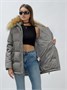 Куртка женская зимняя с мехом енот премиум класса серого цвета 3215Sr 269108868