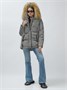 Куртка женская зимняя с мехом енот премиум класса серого цвета 3215Sr 269108868