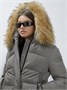 Куртка женская зимняя с мехом енот премиум класса серого цвета 3215Sr 269108868