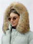 Куртка женская зимняя с мехом енот премиум класса зеленого цвета 3188Z 1296761748
