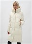 Куртка зимняя женская с капюшоном удлиненная стеганная бежевого цвета 9629B 1148975630