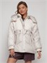 Куртка зимняя женская модная из овчины бежевого цвета 13350B 1059813941