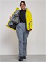 Горнолыжная куртка женская зимняя желтого цвета 2316J 350598776