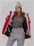 Горнолыжная куртка женская зимняя красного цвета 7017Kr 42983674