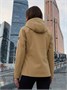 Ветровка женская софтшелл виндстоппер с капюшоном спортивная горчичного цвета 9616_1G 2063638672