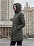 Куртка женская удлинённая стёганая с капюшоном и графеновой подкладкой цвета хаки 9628_1Kh 1475738528