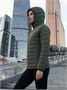 Куртка женская гибридная стёганая с капюшоном с графеновой подкладкой цвета хаки 9622_1Kh 1722121528