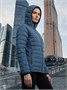 Куртка женская гибридная стёганая с капюшоном с графеновой подкладкой синего цвета 9622_1S 78856592