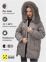 Куртка зимняя женская с мехом и капюшоном тренд коричневого цвета 7608K 878503777