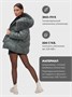 Куртка зимняя женская с мехом и капюшоном тренд темно-серого цвета 7759TC 1444792109