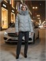Куртка зимняя женская с мехом и капюшоном тренд светло-зеленого цвета 7759ZS 1314657296