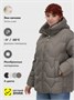 Куртка зимняя женская из овчина стильная и модная коричневого цвета 7309K 1921403827