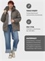 Куртка зимняя женская из овчина стильная и модная коричневого цвета 7309K 1921403827