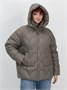 Куртка зимняя женская из овчина стильная и модная коричневого цвета 7309K 1921403827