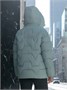 Куртка зимняя женская из овчина стильная и модная зеленого цвета 7309Z 26802156