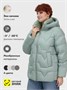 Куртка зимняя женская из овчина стильная и модная зеленого цвета 7309Z 26802156
