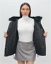 Куртка зимняя женская из овчина стильная и модная черного цвета 7348Ch 1045936053