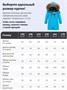 Парка зимняя подростковая для мальчика с капюшоном и мехом голубого цвета 9537Gl 990161437